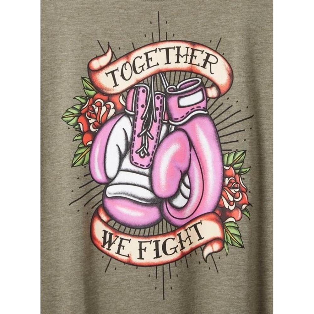 NWOT Torrid Together‎ We Fight Everyday Signature Jersey Crew Neck Tee 1X